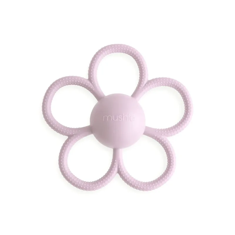 Bijtspeeltje/Rammelaar Mushie Daisy Soft Lilac van Mushie – productfoto 1 van 2