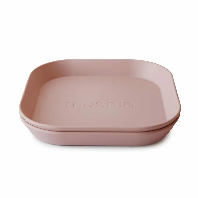 Borden Set Vierkant Blush 2 stuks de Mushie – photo produit