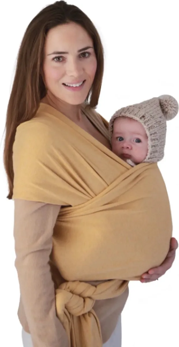 Draagdoek Mustard Melange de Mushie en Print – photo produit