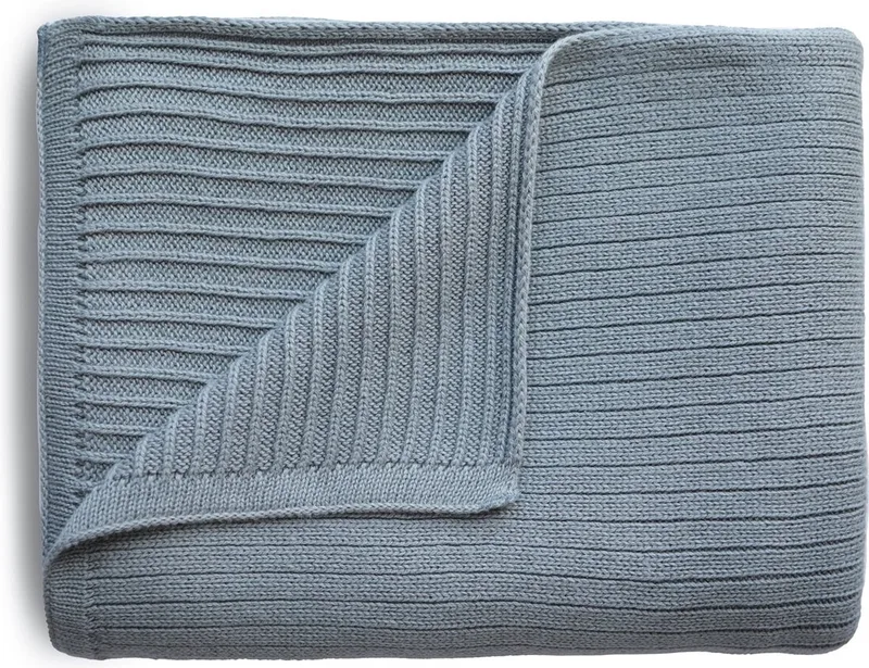 Gebreide Rib Babydeken de Mushie en Multicolore – photo produit