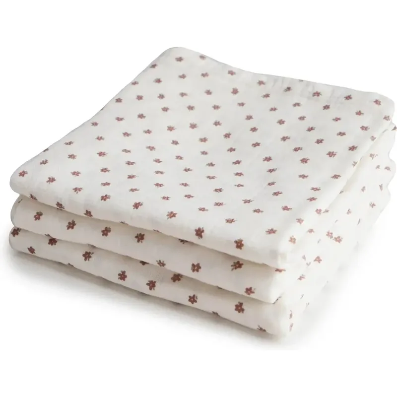 Hydrofiele Doek 3-pack 60x60cm - Bloom van Mushie – productfoto