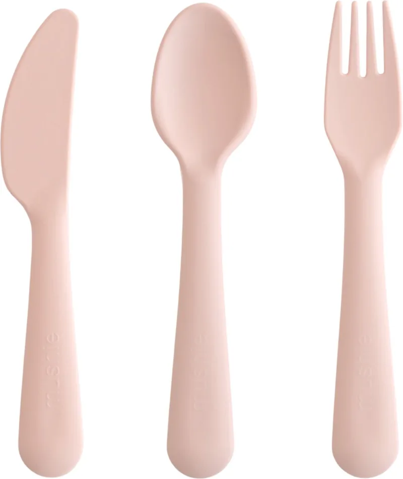 Kinderbestek Set Diner van Mushie in Blush – productfoto 1 van 4