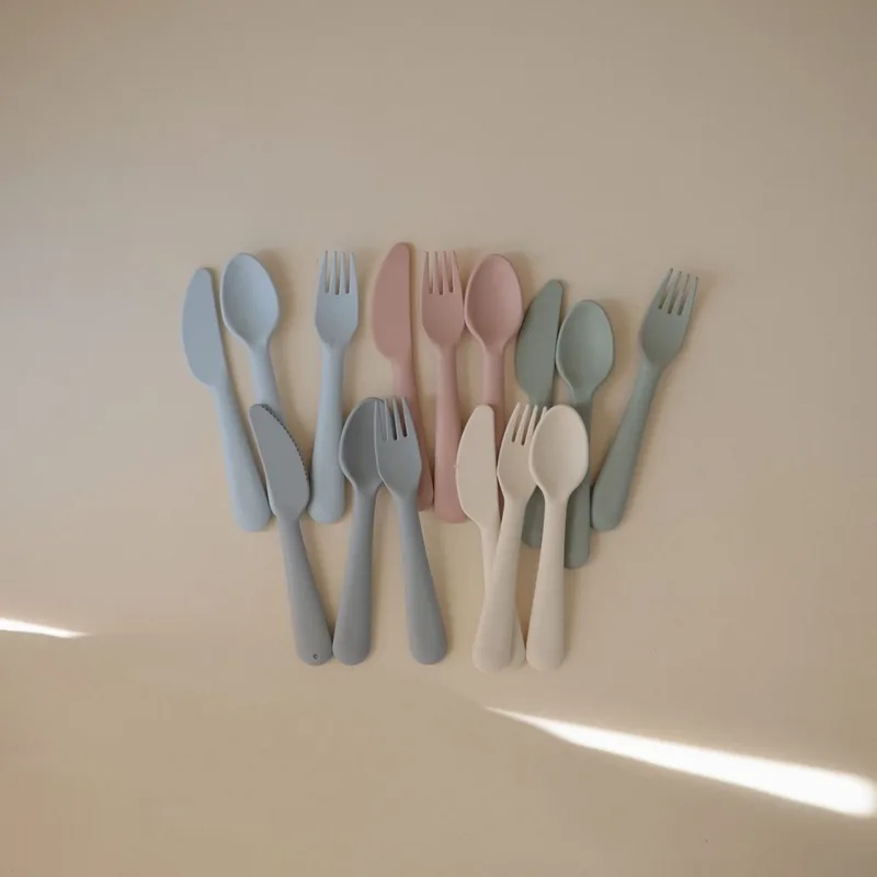 Kinderbestek Set Diner van Mushie in Blush – productfoto 3 van 4
