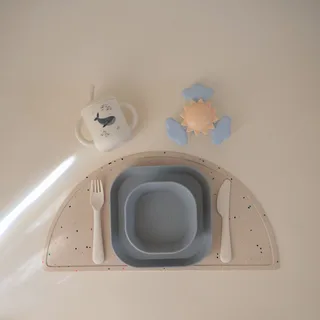 Kinderbestek Set Diner från Mushie i Elfenben – produktbild 3 av 4