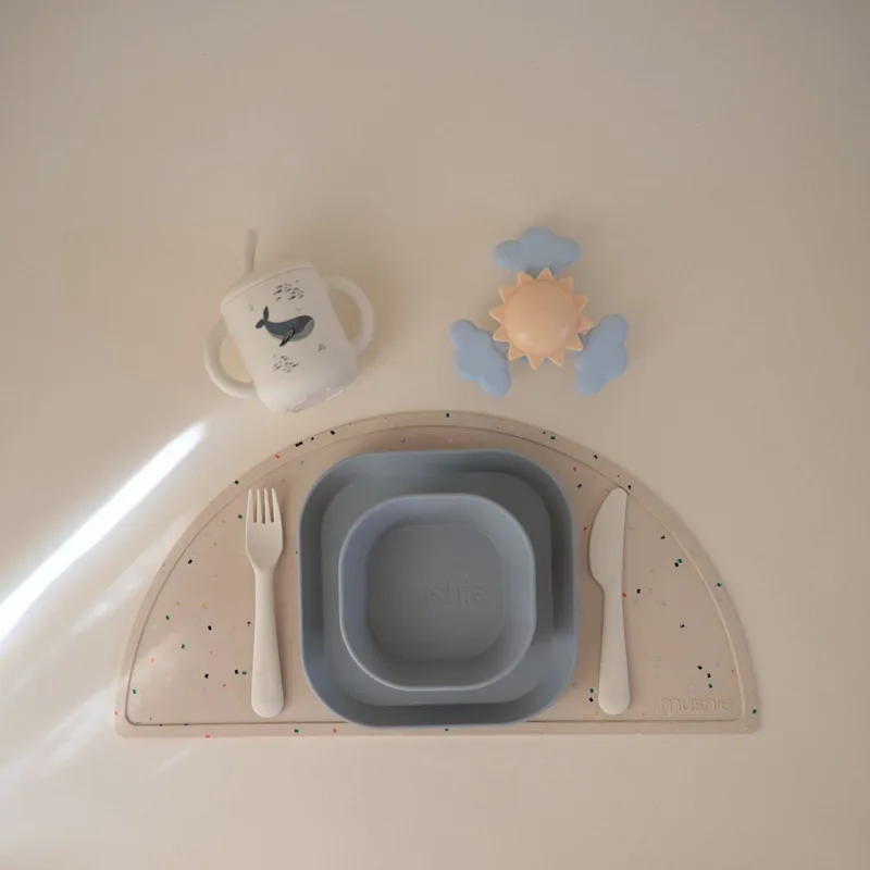 Kinderbestek Set Diner från Mushie i Elfenben – produktbild 3 av 4