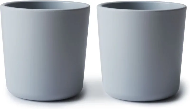 Kinderservies Bekers Set 2 von Mushie in Powder Blue – Produktfoto