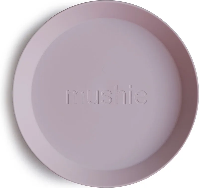 Kinderservies Set 2 Borden Rond - Borden van Mushie in Soft Lilac – productfoto
