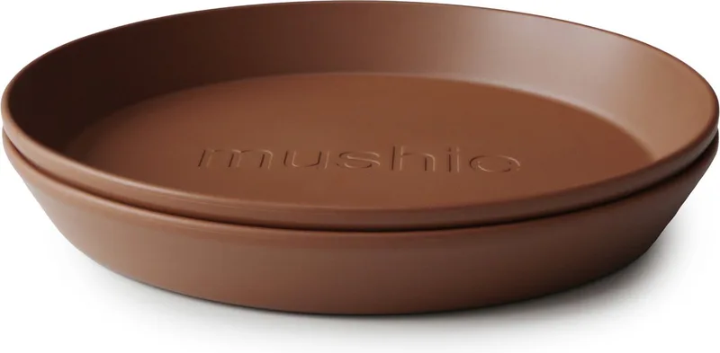 Kinderservies Set 2 Borden Rond de Mushie en Multicolore – photo produit