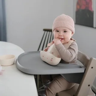 Lepels Mushie Eerste Voeding Siliconen Blush/Shifting Sand 2st van Mushie – productfoto 4 van 4