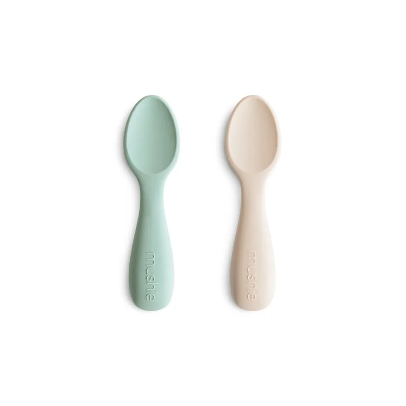 Lepels Mushie Siliconen Small Cambridge Blue/Shifting Sand 2st van Mushie – productfoto