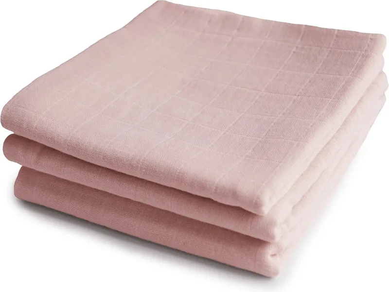 Multidoek Muslin Blush 3-Pack by Mushie in Pink – product photo