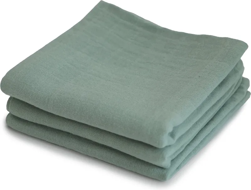 Multidoek Muslin Roman Green 3-Pack de Mushie en Vert – photo produit