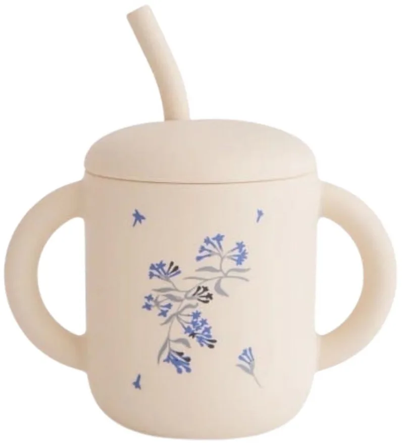 Oefenbeker Met Rietje - Flowers de Mushie en Lilac – photo produit