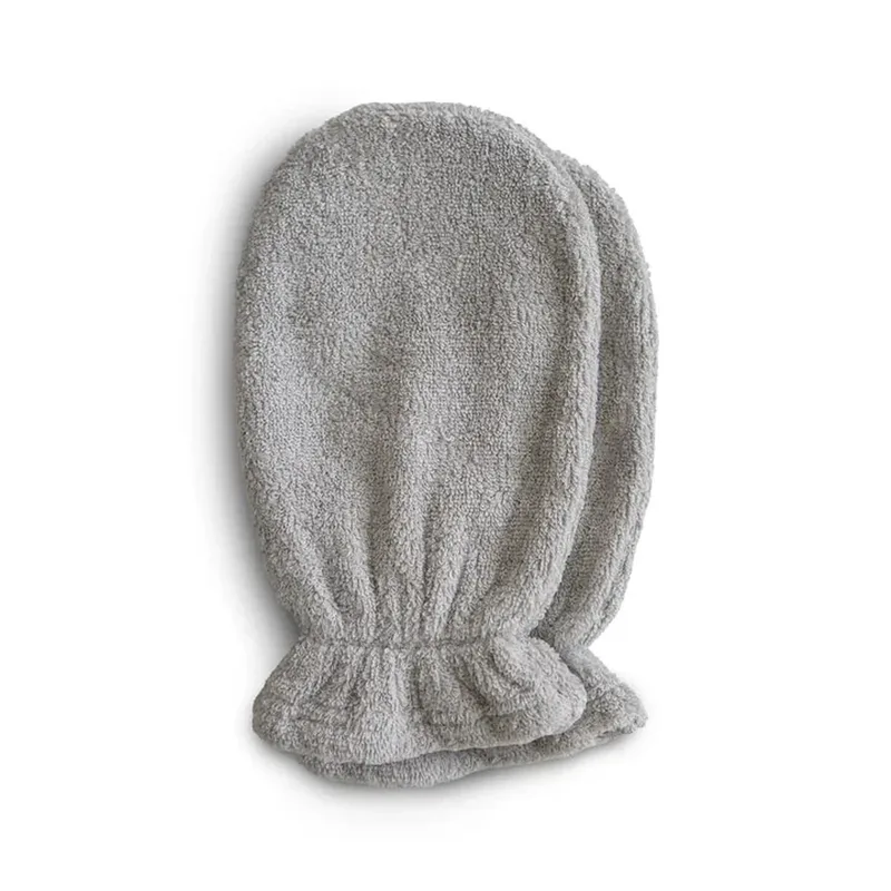 Organic Cotton Washandjes 2 stuks - Grijs fra Mushie – produktbillede