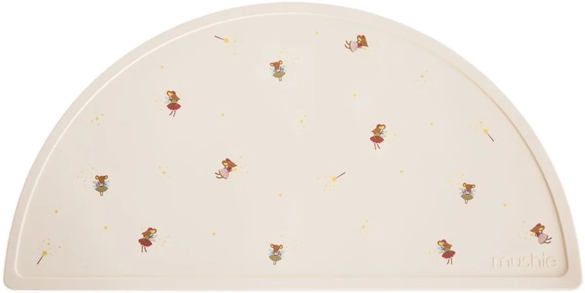 Placemat Fairy Mice de Mushie en Beige – photo produit