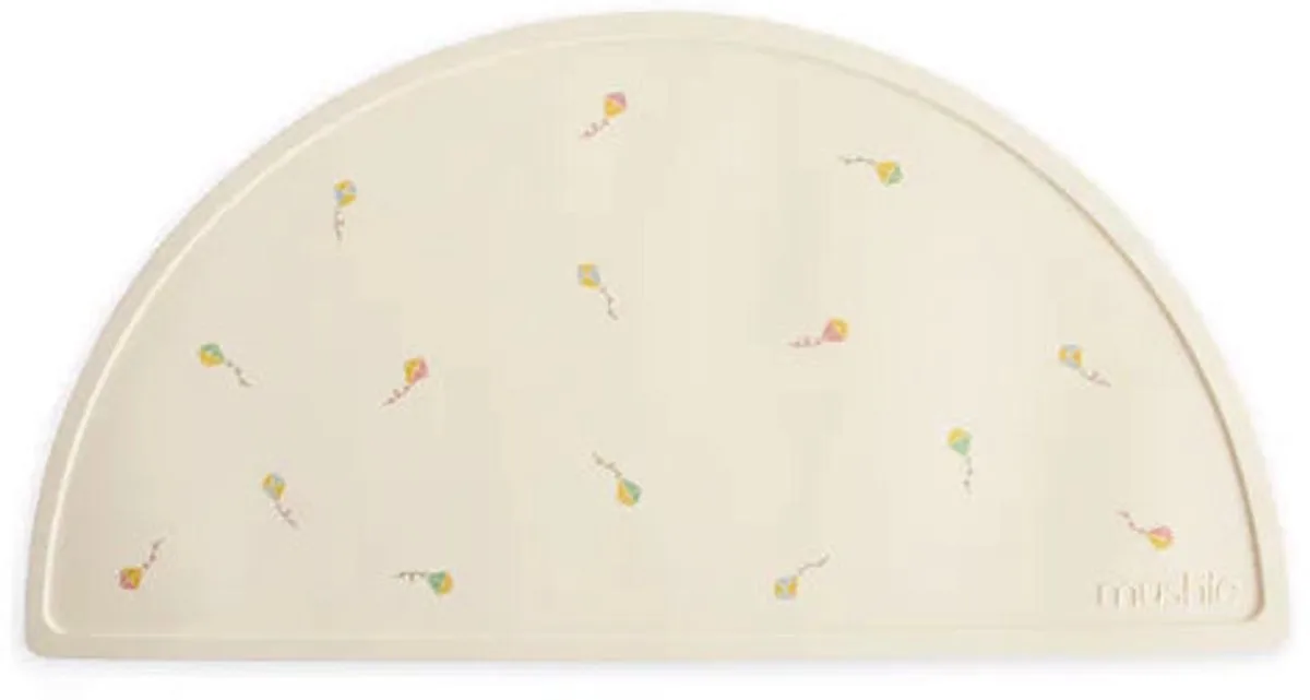 Placemat Siliconen Kite Vliegers de Mushie en [Beige, Multicolor] – photo produit
