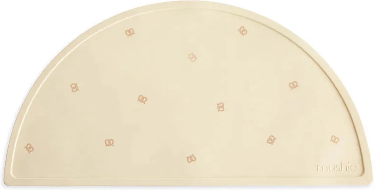 Placemat Siliconen Pretzel de Mushie en [Beige, Multicolor] – photo produit