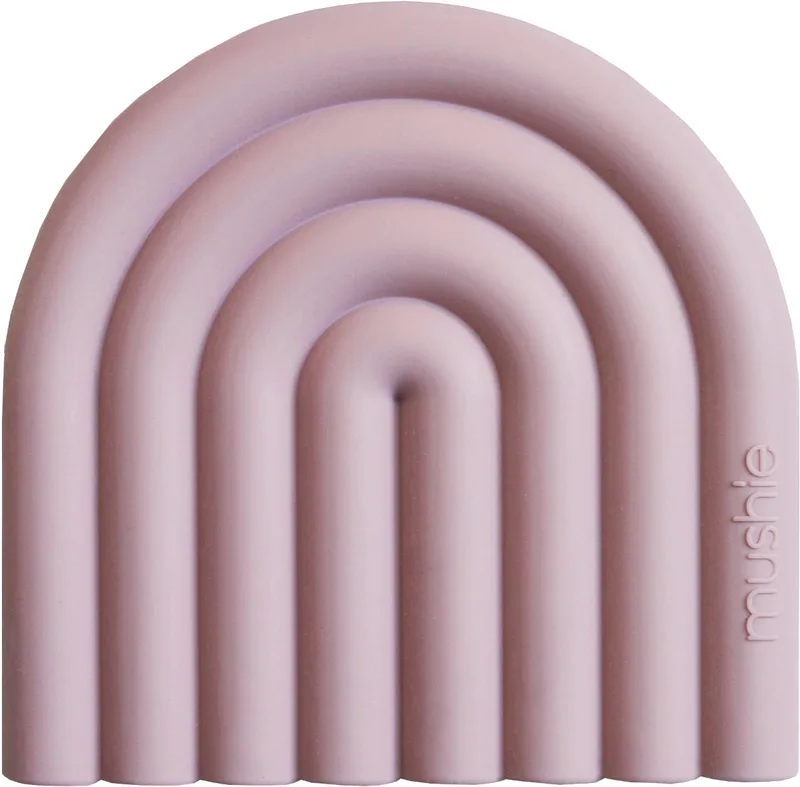 Rainbow Bijtring Mauve de Mushie en Rose – photo produit