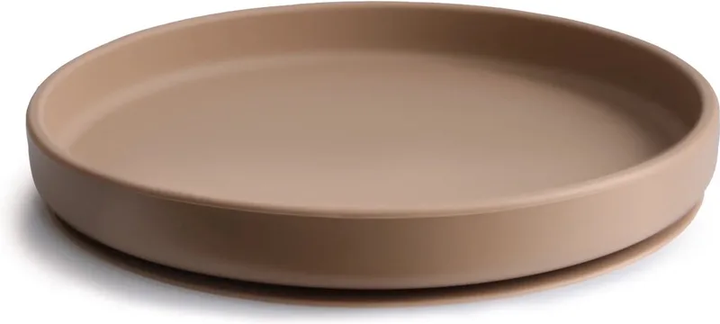 Silicone Bord met Zuignap - Borden & kommen de Mushie en Naturel – photo produit
