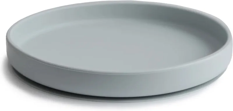Silicone Bord met Zuignap - Borden & kommen van Mushie in Stone – productfoto