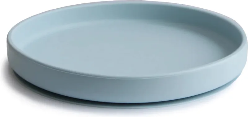 Silicone Bord Met Zuignap van Mushie in Powder Blue – productfoto