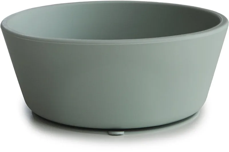 Siliconen Kom Met Zuignap van Mushie in Cambridge Blue – productfoto