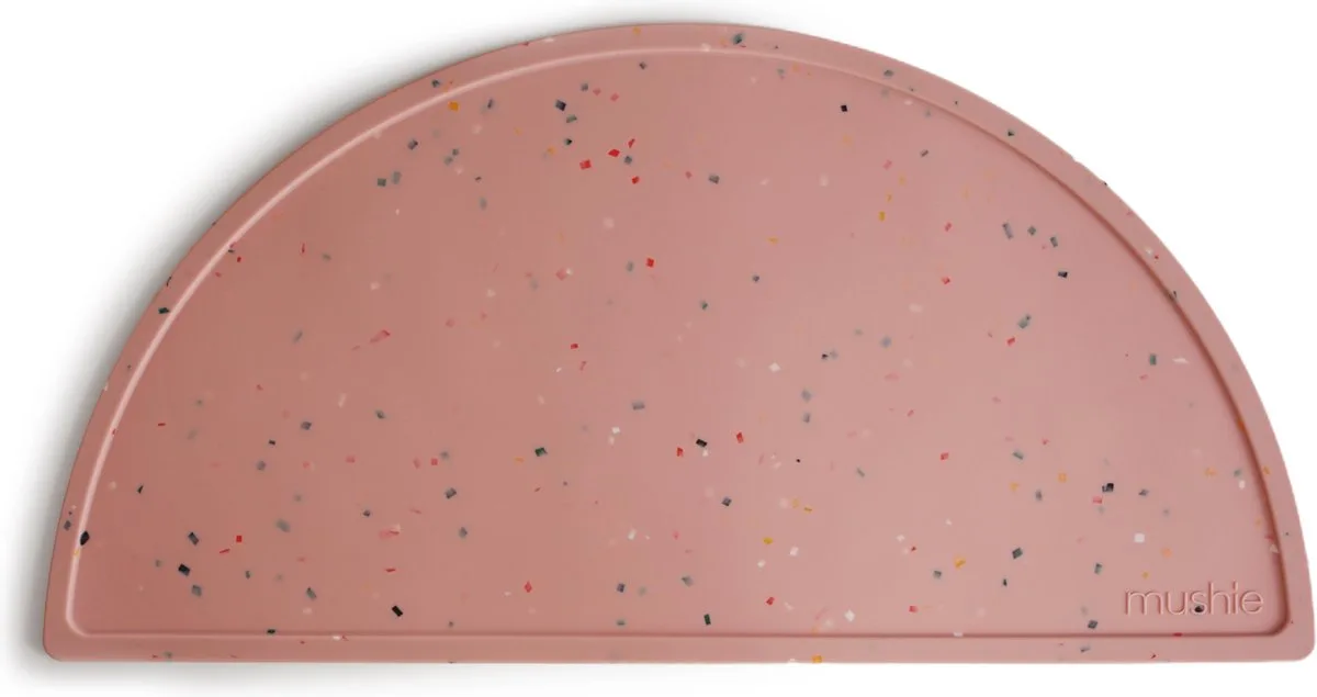 Siliconen Placemats - Placemats - Powder Confetti van Mushie in Roze – productfoto