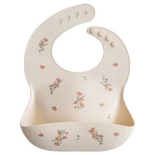 Slabber Mushie Siliconen Pink Flowers by Mushie – product photo 1 of 2