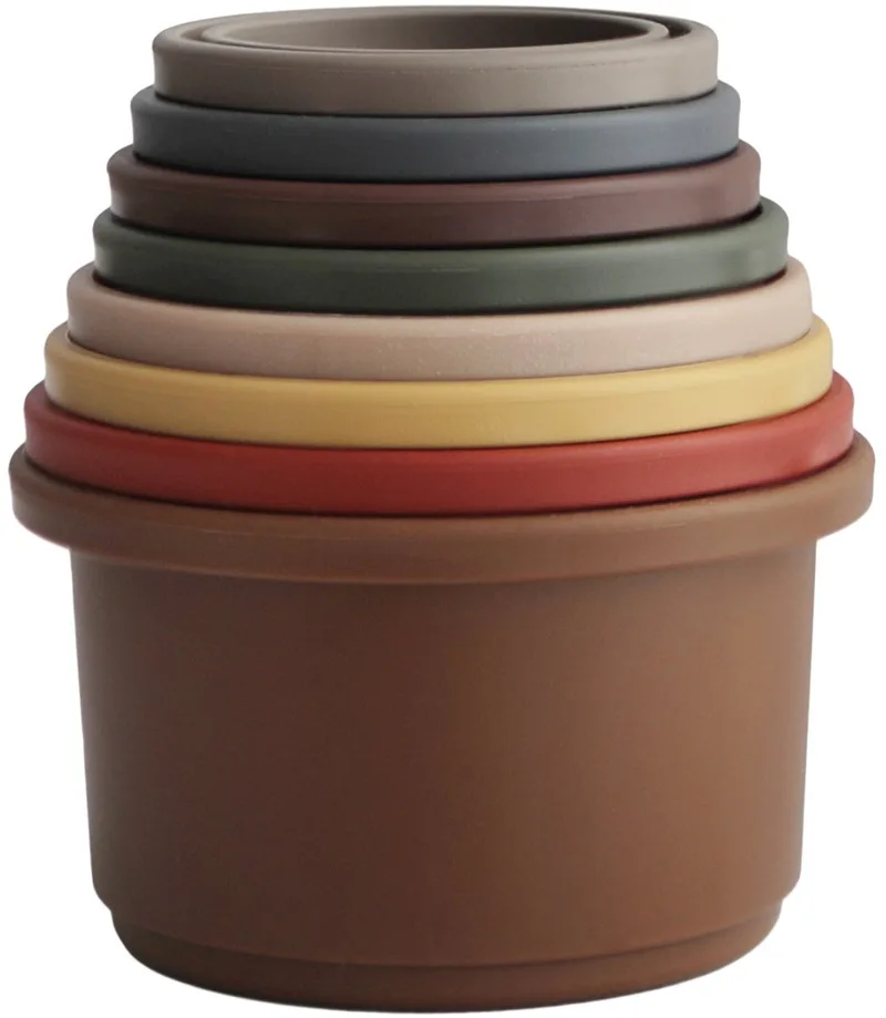 Stapeltoren Stacking Cups van Mushie in Retro – productfoto