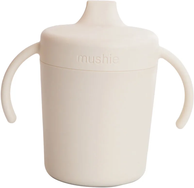 Training Drinkbeker van Mushie in Ivoor – productfoto