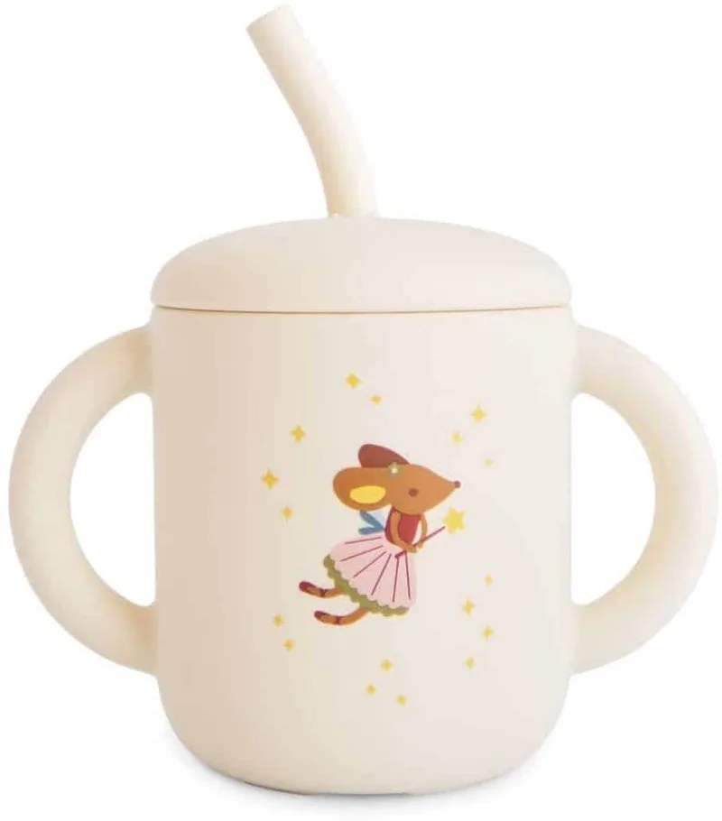Training Drinkbeker met Rietje Fairy Mice by Mushie in Print – product photo