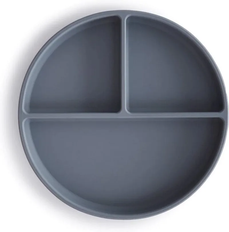 Vakjes Bord Siliconen Tradewinds de Mushie en Gris – photo produit