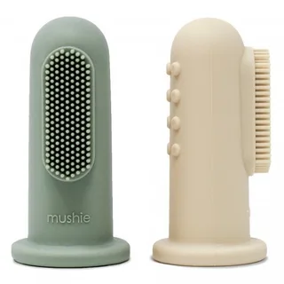 Vingertandenborstel Mushie 7001304 Shifting Sand/Cambridge Blue by Mushie – product photo 1 of 4