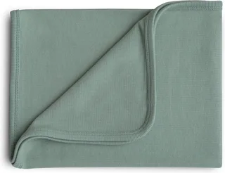 Wiegdeken Ribbed Baby Blanket - Roman van Mushie in Groen – productfoto 1 van 4