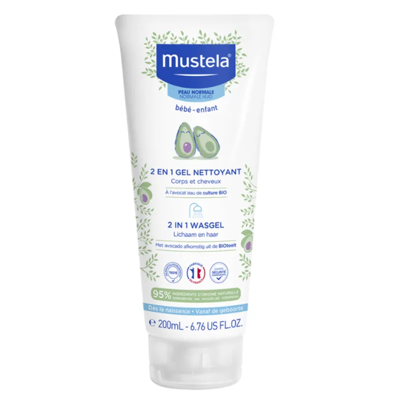 Baby Wasgel 2-in-1 Normale Huid 200 ml by Mustela – product photo