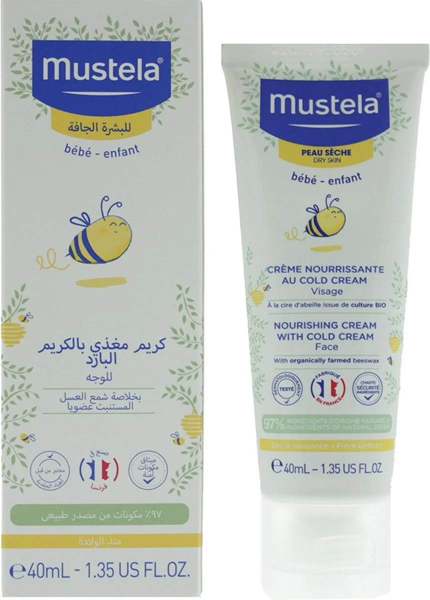 Bebe Nourishing Cream With Cold Cream 40ml Dry Skin fra Mustela – produktbillede