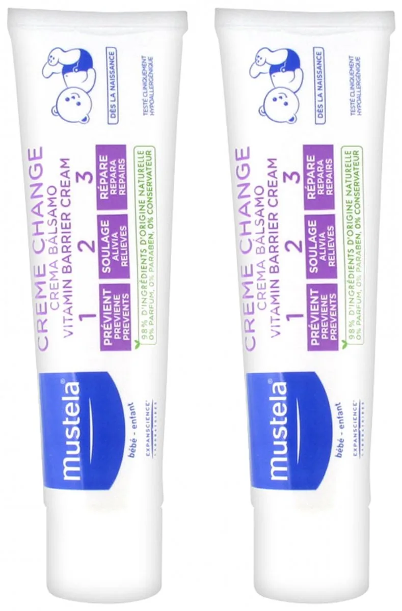 Crème Change 1 2 3 Set van 2 x 100 ml van Mustela – productfoto