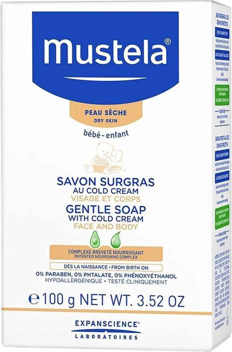 Gentle Soap With Cold Cream 100gr fra Mustela – produktbillede