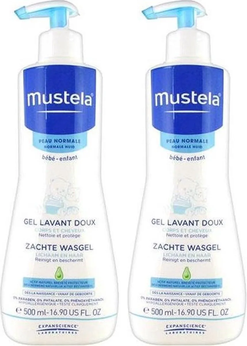 Zachte Wasgel Voor Normale Huid Multi Pack - 2 x 500 ml de Mustela – photo produit