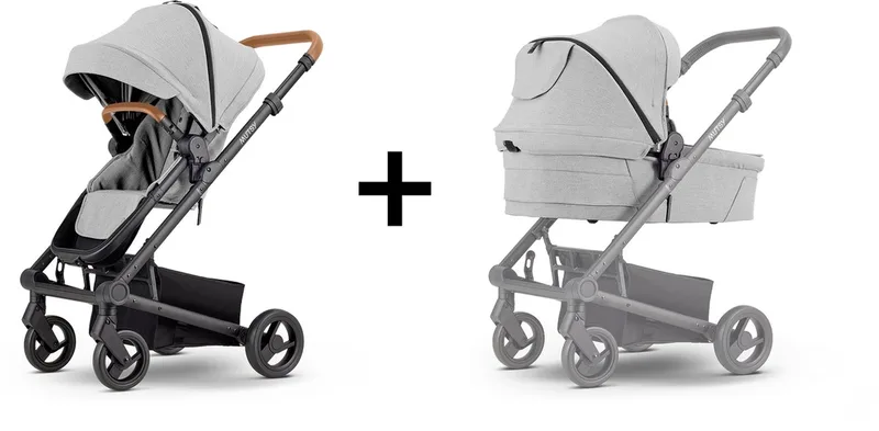 Nexo Plus 2-in-1 Kinderwagen - Reiswieg en Zitje inbegrepen - Compact - Lichtgewicht Frame de Mutsy en Concrete – photo produit