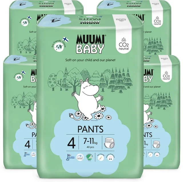 Eco Luierbroekjes - Maat 4 - 7-11 kg - 200 Stuks - Hypoallergeen - Gevoelige Huid - Parfumvrij - MaandBox