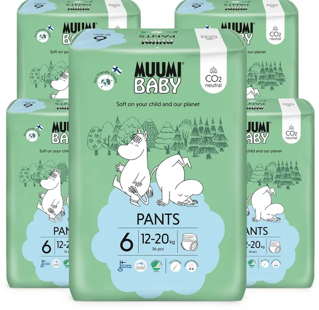 Eco Luierbroekjes - Maat 6 - 12-20 kg - 180 stuks- Hypoallergeen - Gevoelige Huid - Parfumvrij - MaandBox