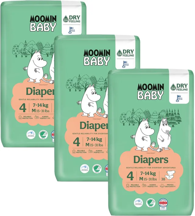 Eco Luiers - Maat 4 - 7-14 kg - 126 stuks - Parfumvrij - Voor de gevoelige huid - Anti-allergischh
