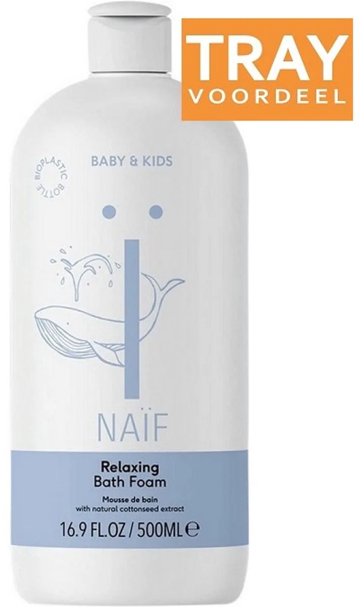 BABY & KIDS RELAXING BATH FOAM BADSCHUIM 6 X 500 ML de Naïf – photo produit