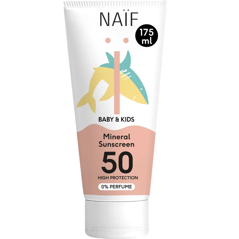 Baby & Kids Sun Minerale Zonnebrandcréme SPF50 175 ml van Naïf – productfoto