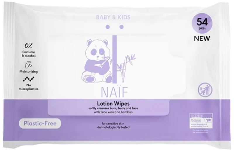 Baby Wipes (54 stuks) de Naïf – photo produit