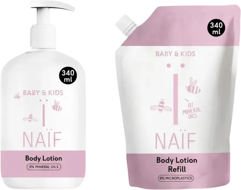 Body Lotion Pump and Refill Baby & Kids 2x340ml by Naïf – product photo