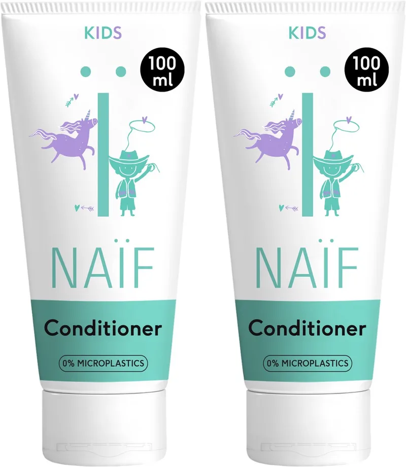 Conditioner - Haarverzorging - Kids - Vegan - Natuurlijke Ingrediënten - Verzachtend - 2x100ml från Naïf – produktbild