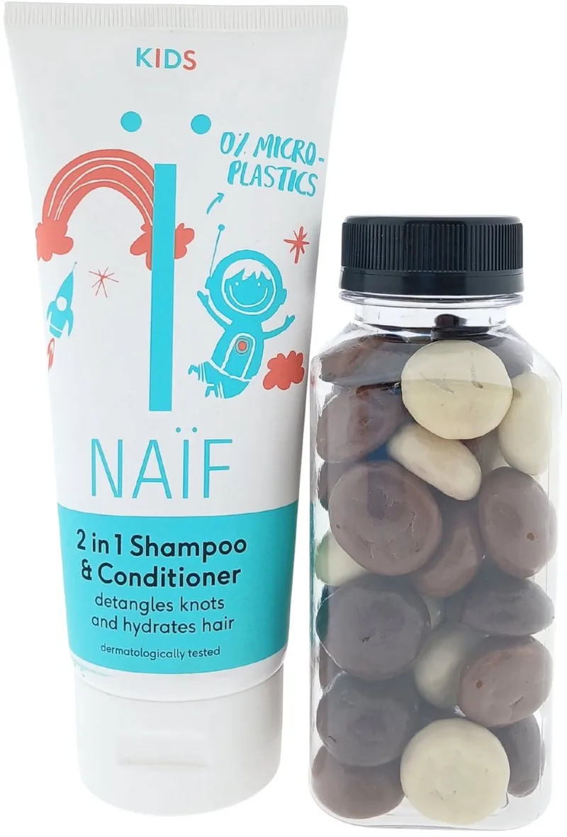 Kids Shampoo 2in1 & Kruidnoten - Sinterklaas Cadeauset – Luxe Cadeauset | Giftbox | Perfect Geschenk voor Iedereen de Naïf en Bleu – photo produit