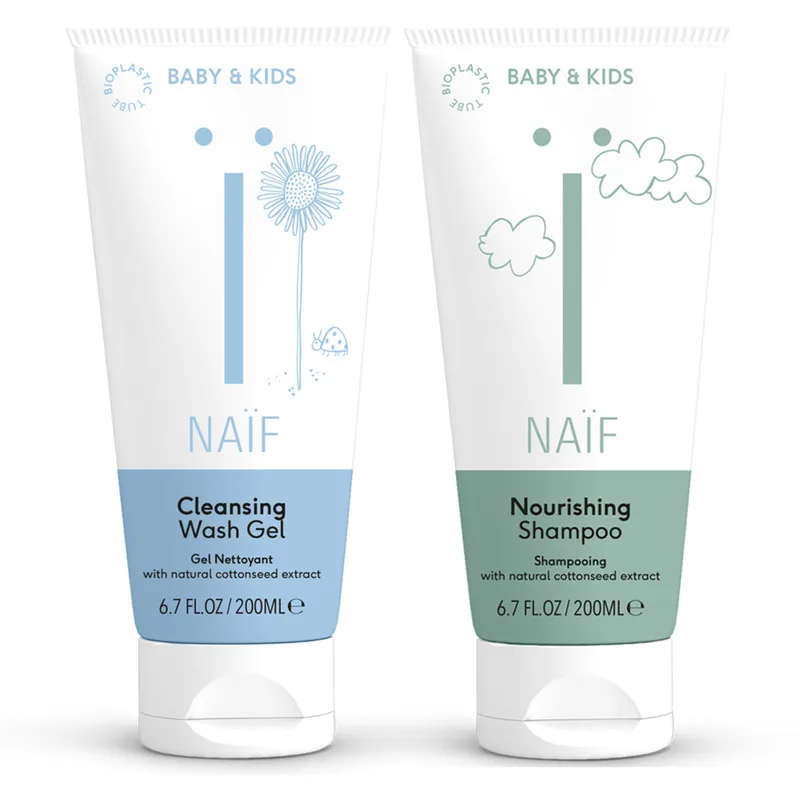 Shampoo en Wasgel Pakket fra Naïf – produktbillede